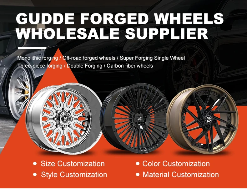 GUDE New Deep Concave Forged Aluminium Alloy Brushed Wheels 7J-13J ...