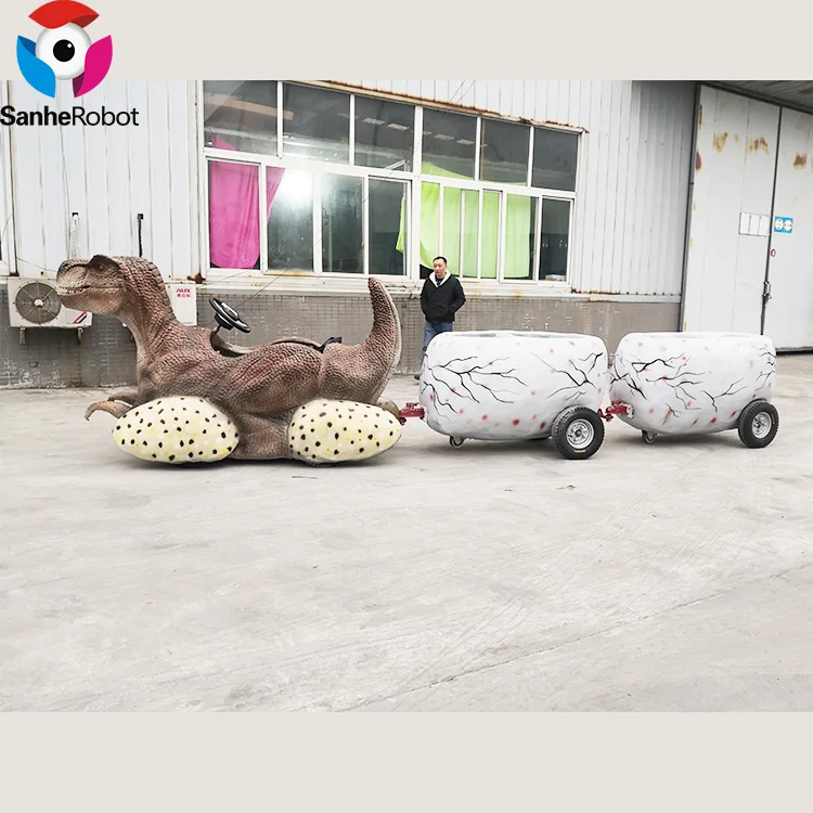 Simulation T Rex Dinosaur Model Factory Price Kids Train Dinosaur Paradise Train Amusement Game Machine for Kids Playground