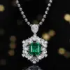 18k solid gold pendant Natural emerald