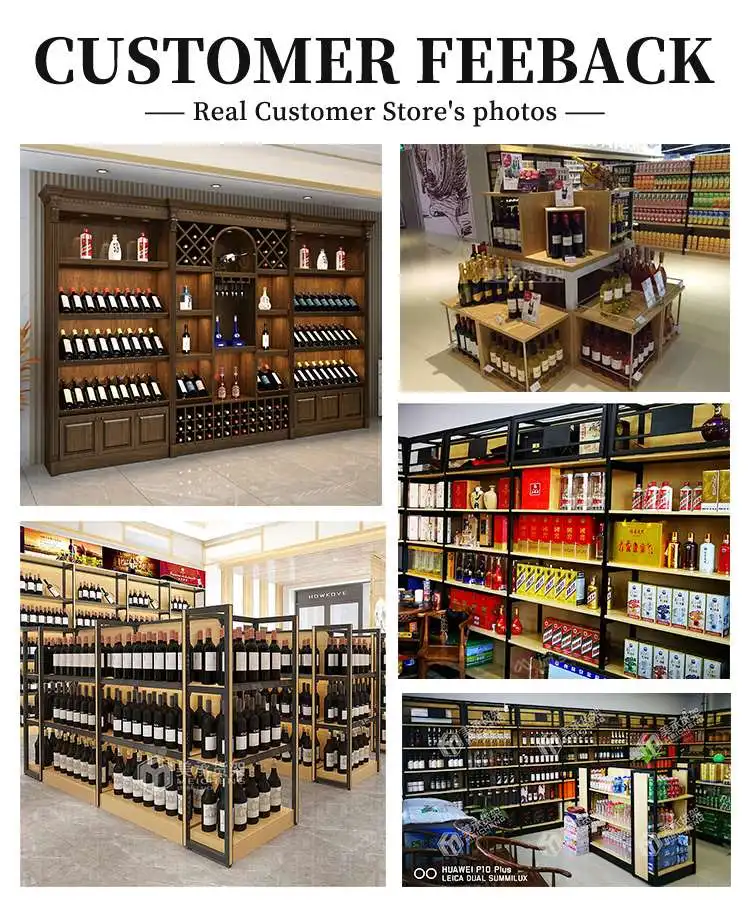 Meicheng Home Wine Corner Shelf Rack Wine Supermarket Wine Shelves For