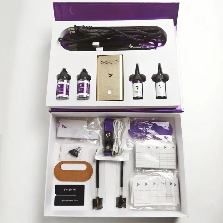 V Light ヘアエクステンションキット UV LED グルー 20g