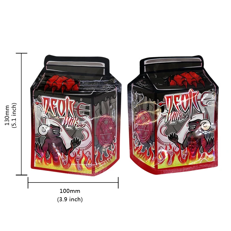 in Stock 35ml Irregular Cookie Die Cut Shaped Mylar Vacuum Bags Unique Smell Proof for Food Packaging