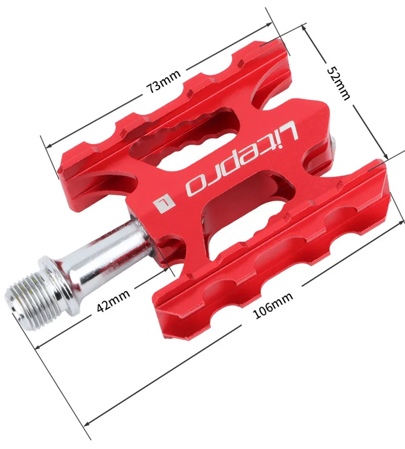 RIDERACE Cycling  Folding Bike Aluminum Alloy Non-slip Pedal MTB Road Riding Sealed Bearing BMX Universal Bicycle Pedal