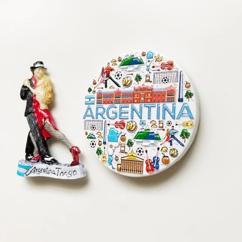 zamonji Argentina 3D Resin Fridge Magnet World Tourist Travel Souvenir Home Kitchen Decor
