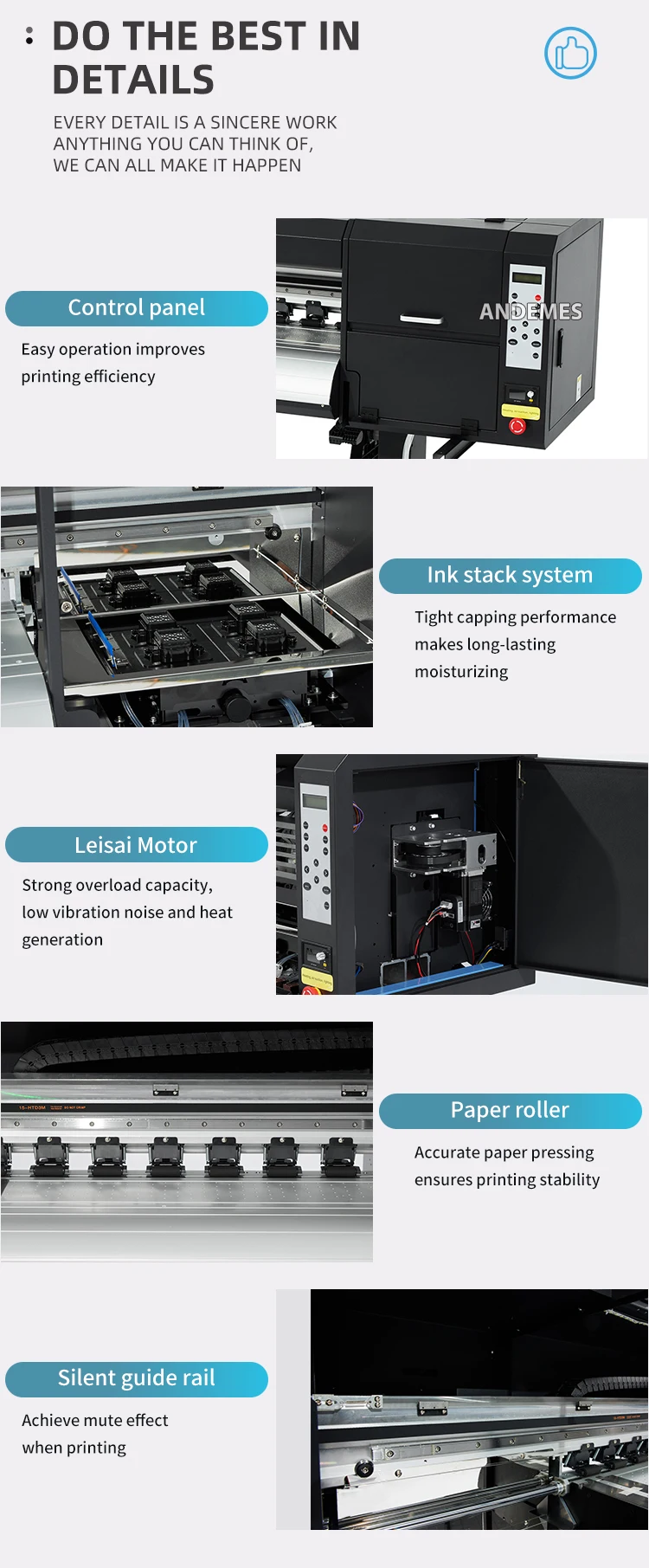 24 Inch DTF Printer with Dual I3200 Heads and 600mm Print Width for High-Speed DTF Printing