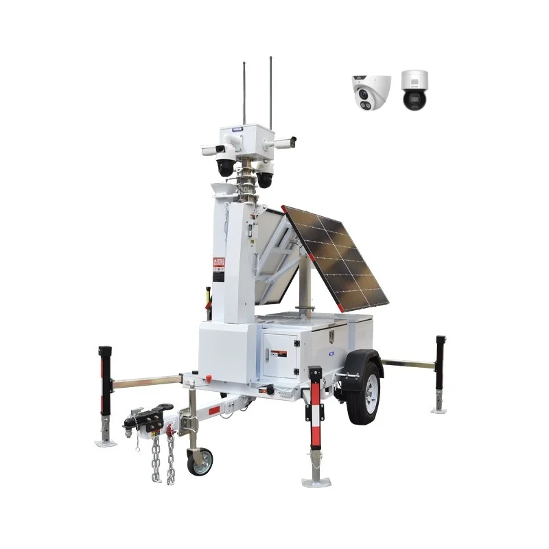 435w Portable Mobile Solar Camera Trailer with 4 PTZ Cameras for Events ...