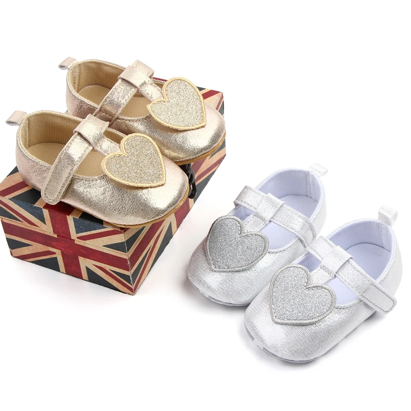 Wholesale Heart Design Bling Baby Girl Shoes Summer Girl Shoes manufacture