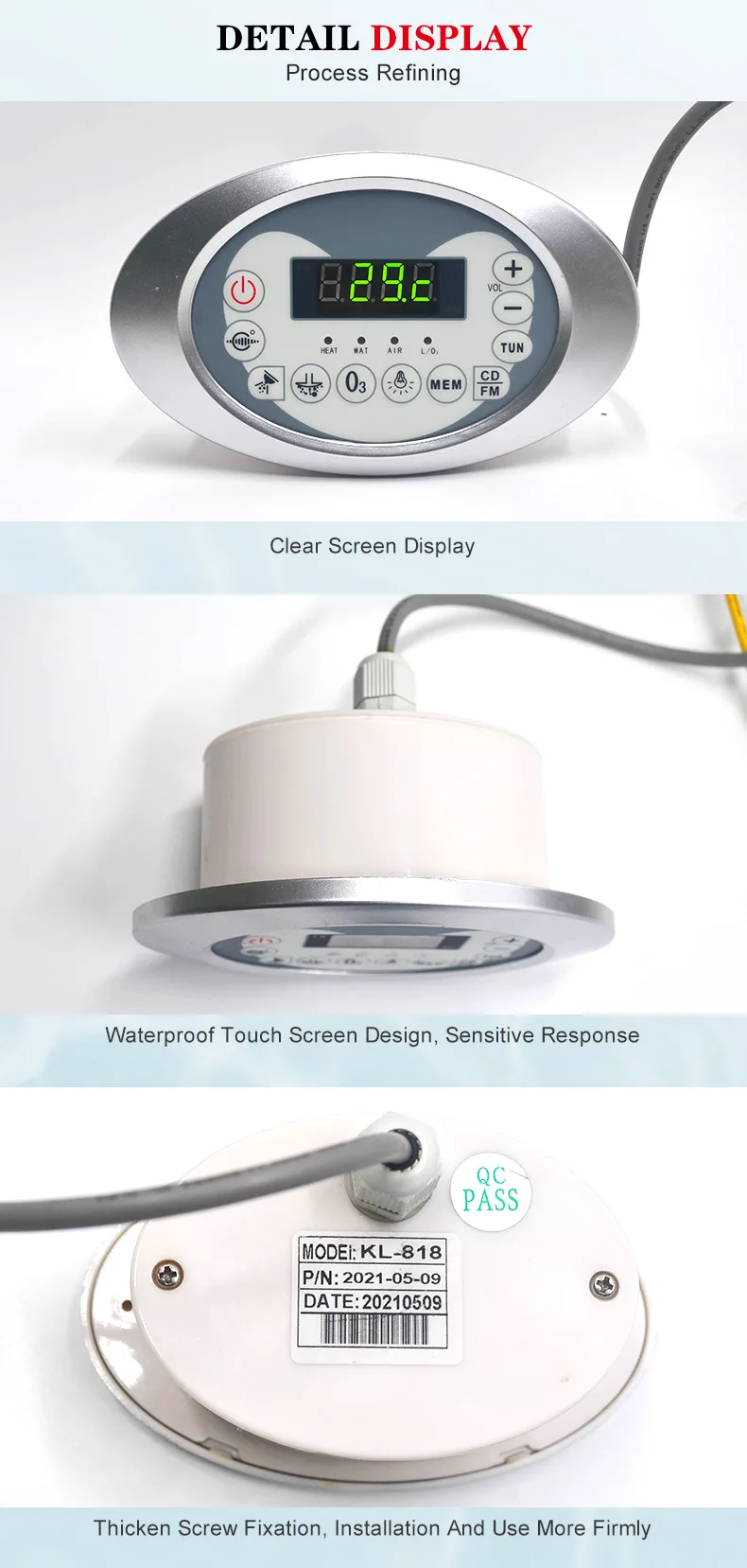 Foshan Sowo Factory Bathtub Control Kl818 Motherboard Constant