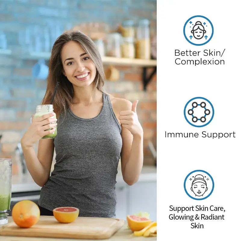 Private Label  Fruit Flavored  Effervescent Tablets for Adults Glutathione 500 mg and Vitamin C Skin Care Supplements