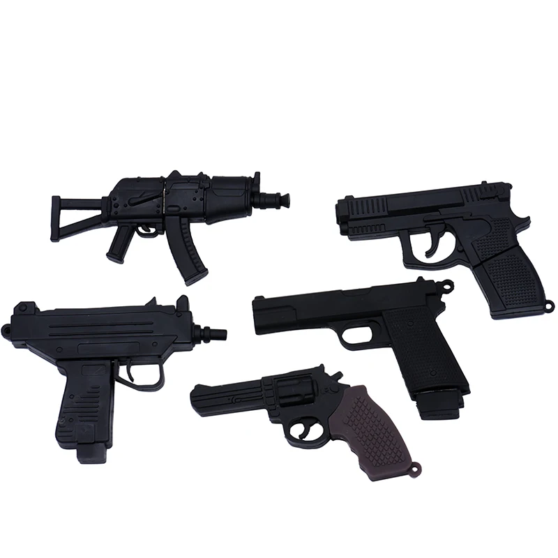 Customized PVC 3d Toy Gun Shape Usb Flash Drive 4GB 8GB USB 3.0 weapon Shaped Pendrive Cle Usb FlashDisk