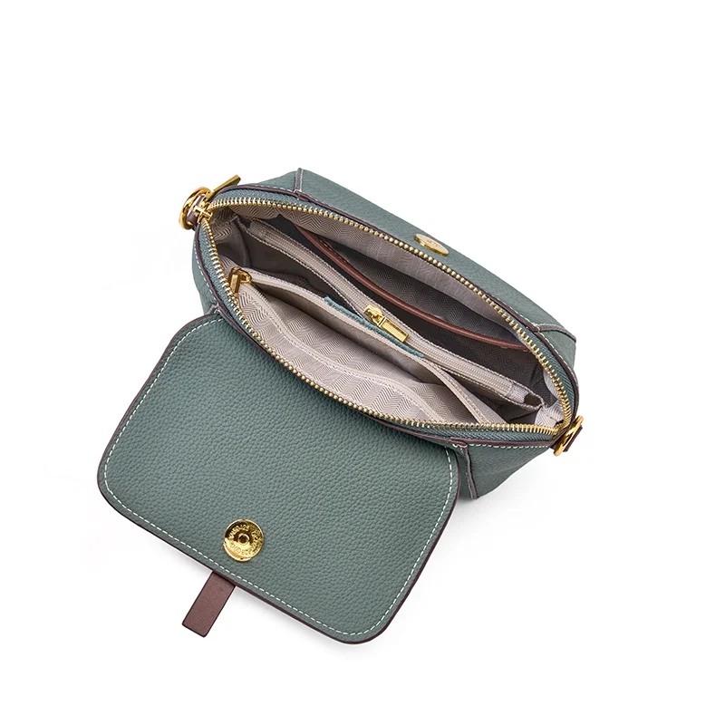 Embossed Logo Crossbody Shoulder Leather Sling Bag Women’s Bags Large Capacity Leather Bags Women Handbags