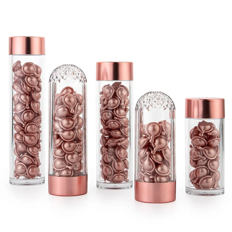 Empty 50ml 80ml 100ml 55ml 75ml Transparent Container Medicine Vitamin Capsule Supplements Plastic Pet  Soft Capsule Pill Bottle