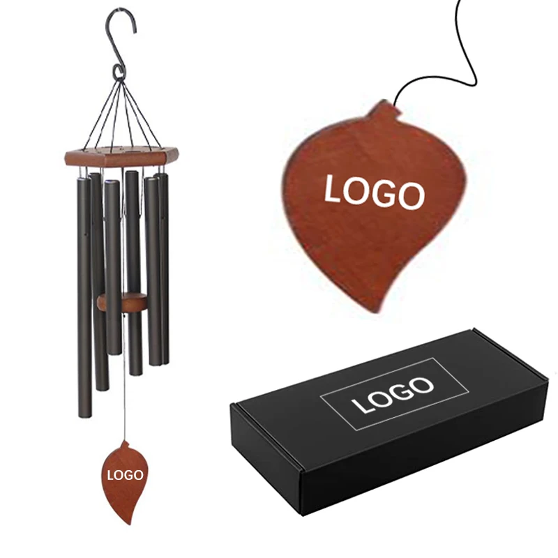 E148 Custom Memory Wind Chimes Outdoor Sympathy Wind Chimes Memorial Aluminum Windchimes Memorial Wind Chimes With Box
