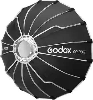 Godox QR-P60T 60cm/23.6in Professional Foldable Quick Release Parabolic Softbox With Standard Bowen Mount & Diffusers detail image