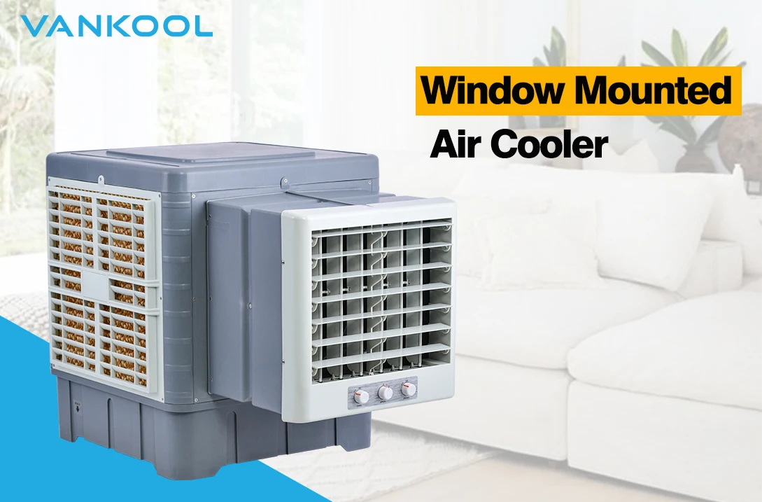 Remote Wall Mounted Air Coolers Axial Fan Evaporative Cooler Screen Of