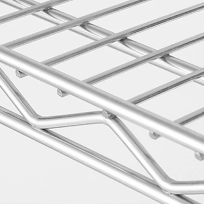 Industrial Commercial Wire Metal Shelving Rack Chrome Plated Carbon ...
