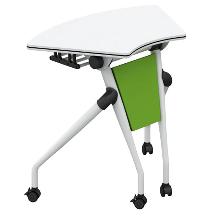 Modern Trapezoid Wood Conference Table for Training Center Classroom Modular Desk Furniture Elementary School Office Study Use