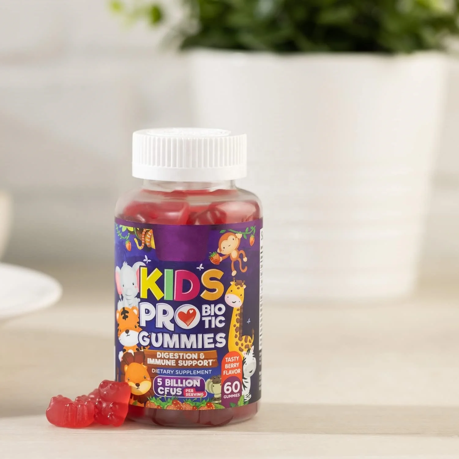 OEM Private Label Immune Support and Digestion Sugar Free Hard for Kids Probiotic Children's Probiotics Gummies