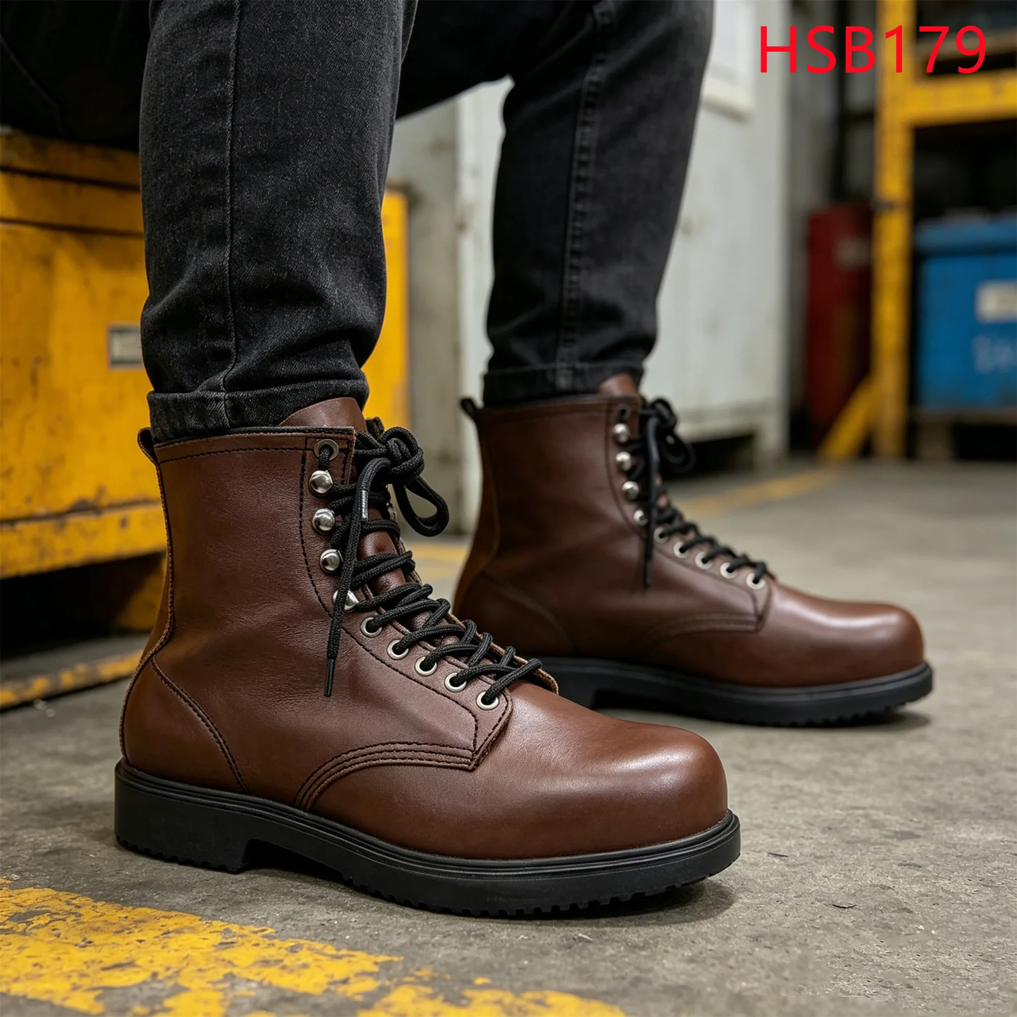 LXG,European Market Popular Best Full Grain Leather Security Boots Ultra-durable Build Anti-Penetration Work Boots HSB179