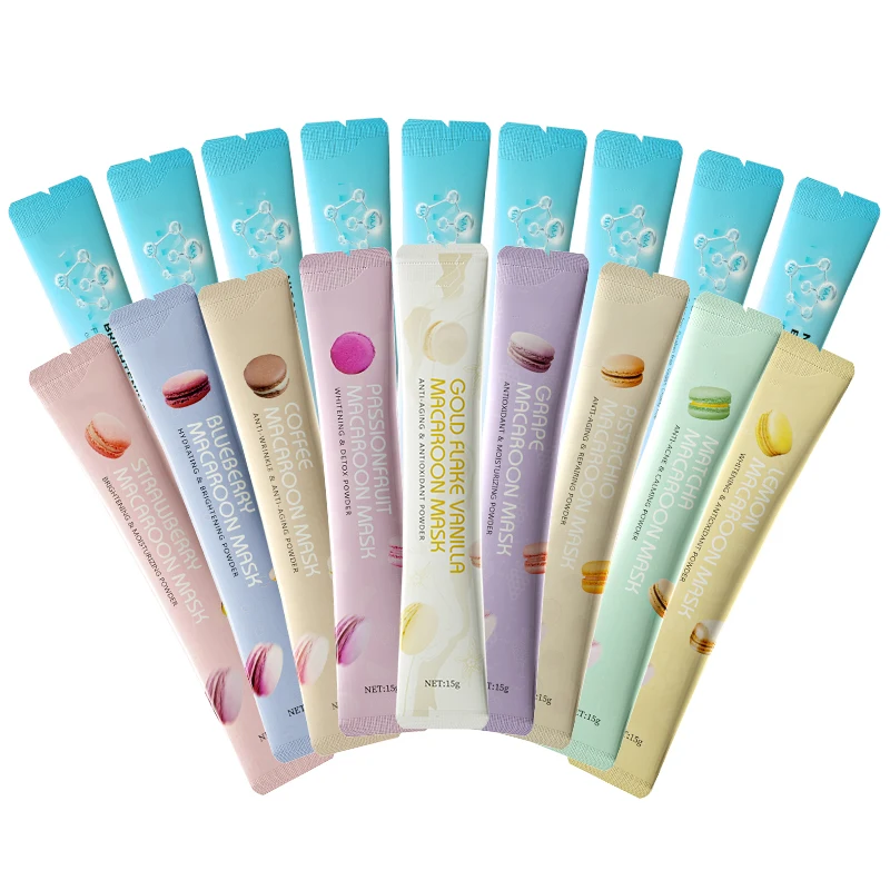 OEM Macaron Fruit Mask PowderTransparent Moisturizing Whitening Peeling Off Face Moisturizing Facial Mask Powder Hydro Jelly Mas