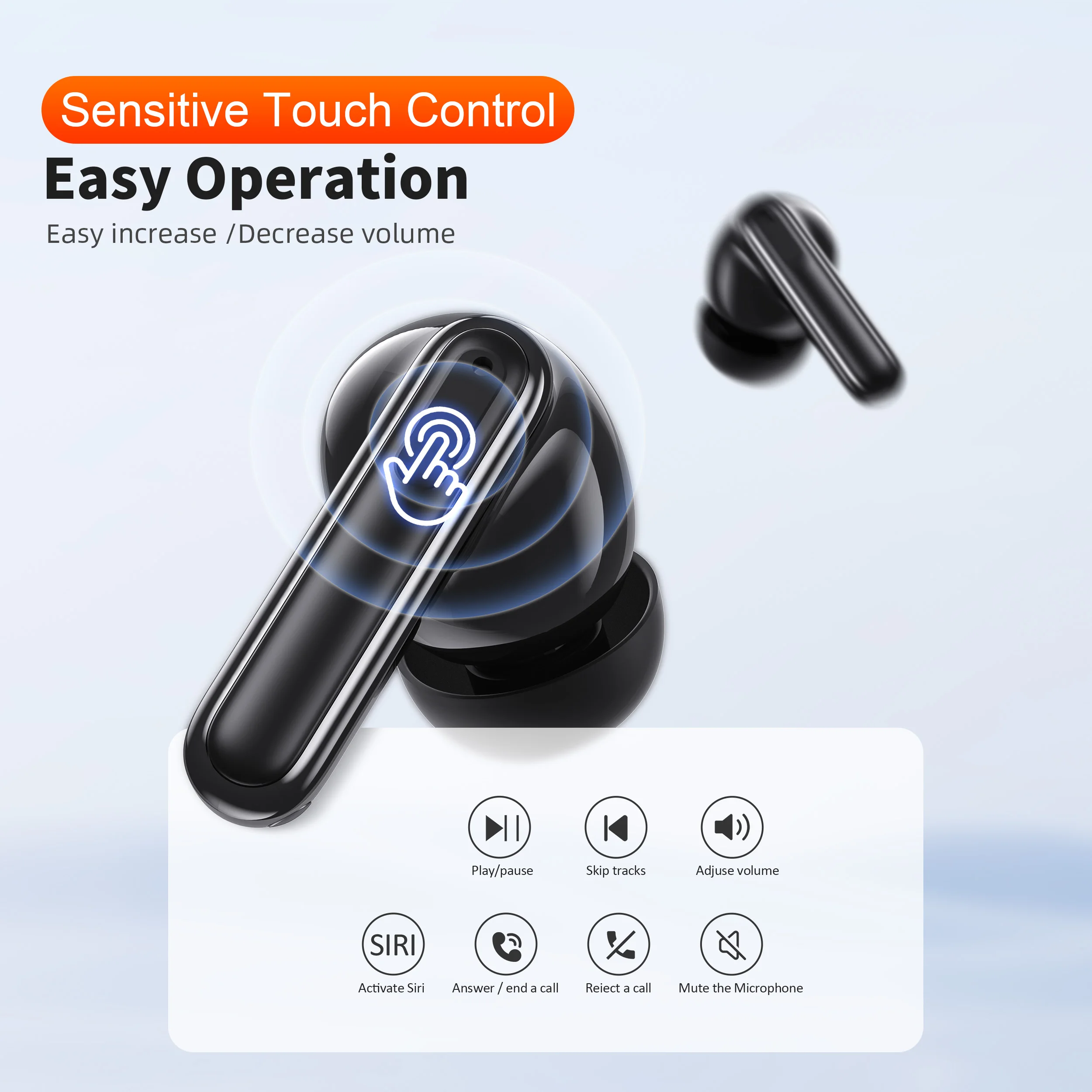 Qere E50 Four-microphone Enc Tws Headphone Wireless Earphone Earbud ...