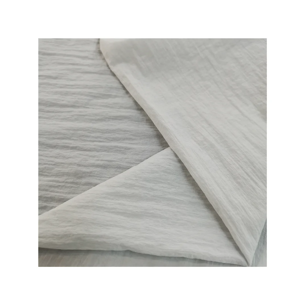Nylon 100% 380T nylon fabric 20D DTY winkle crepe breathable for down coat lightweight
