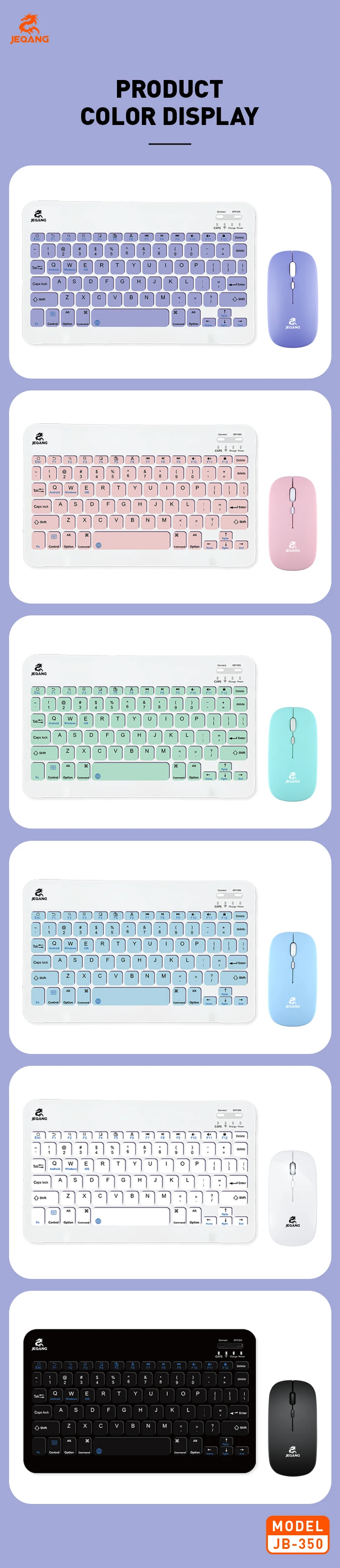 Hot Selling Mini Portable Ergonomic Keyboard Mouse Combo Great Price for Laptop/Tablet New English Wireless Optical Operation