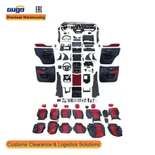 GUGO INTERIOR for LC200 INTERIOR UPGRADE to LC300 GR RED & BLACK 1:1 MODEL WITH SEAT LEATHER COVER