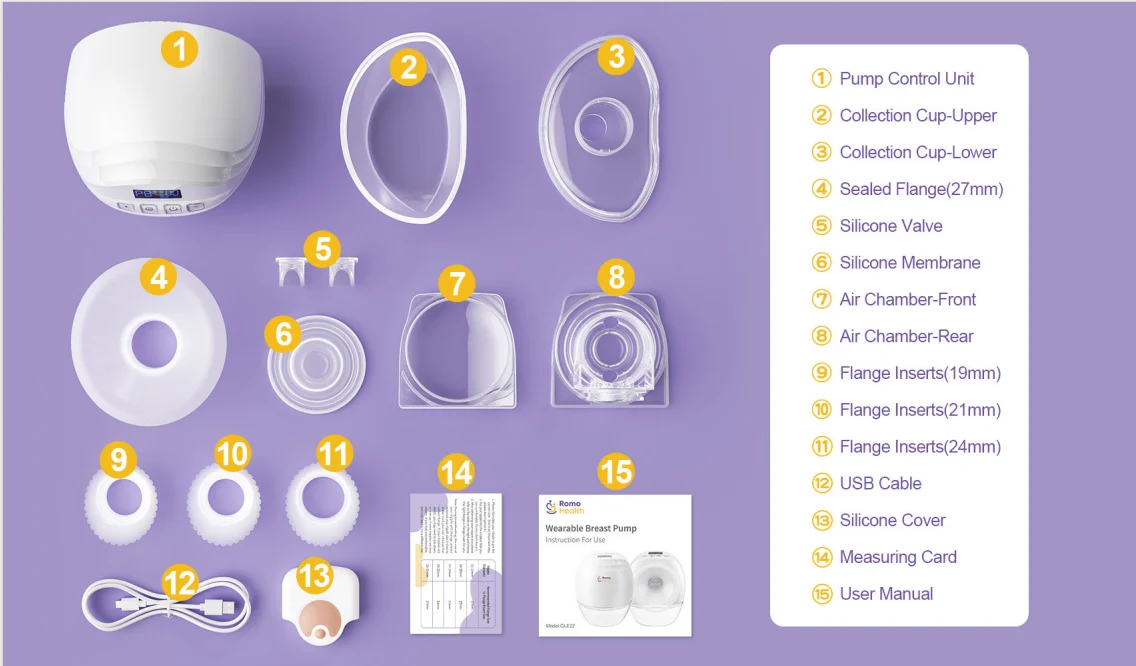 Rechargeable Breast Pump Low Noise Silicone 100% Healthy Electric Breast Milk Pump