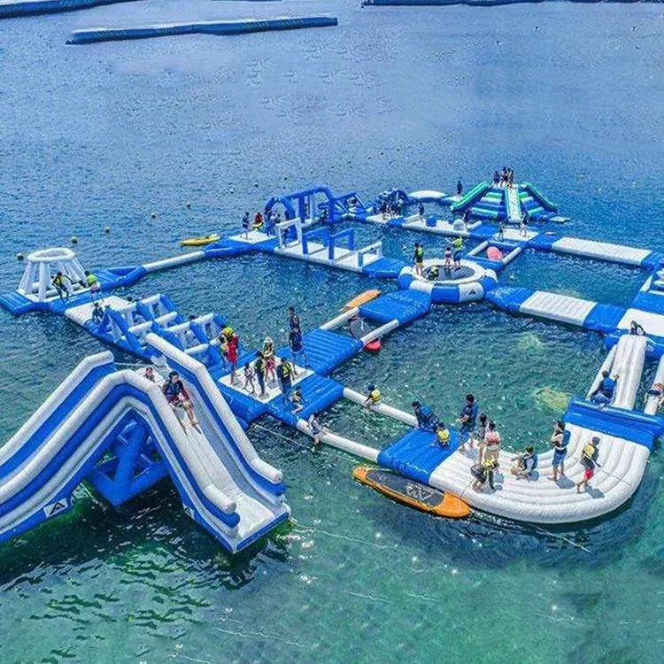 Factory Custom Outdoor inflatable water park inflatable sea water play equipment park inflatable floating water games park