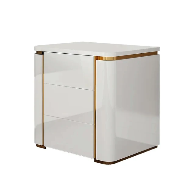 luxury sofa side table Bedside Table night stand with gold stainless steel frame for living room bedroom furniture nightstand
