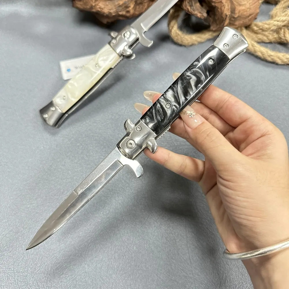 AKCイタリー社13インチ大型アシストナイフ フォールディングナイフ アウトドア 卸売イタリアマフィア13インチAkcナイフサバイバルレスキュー屋外樹脂