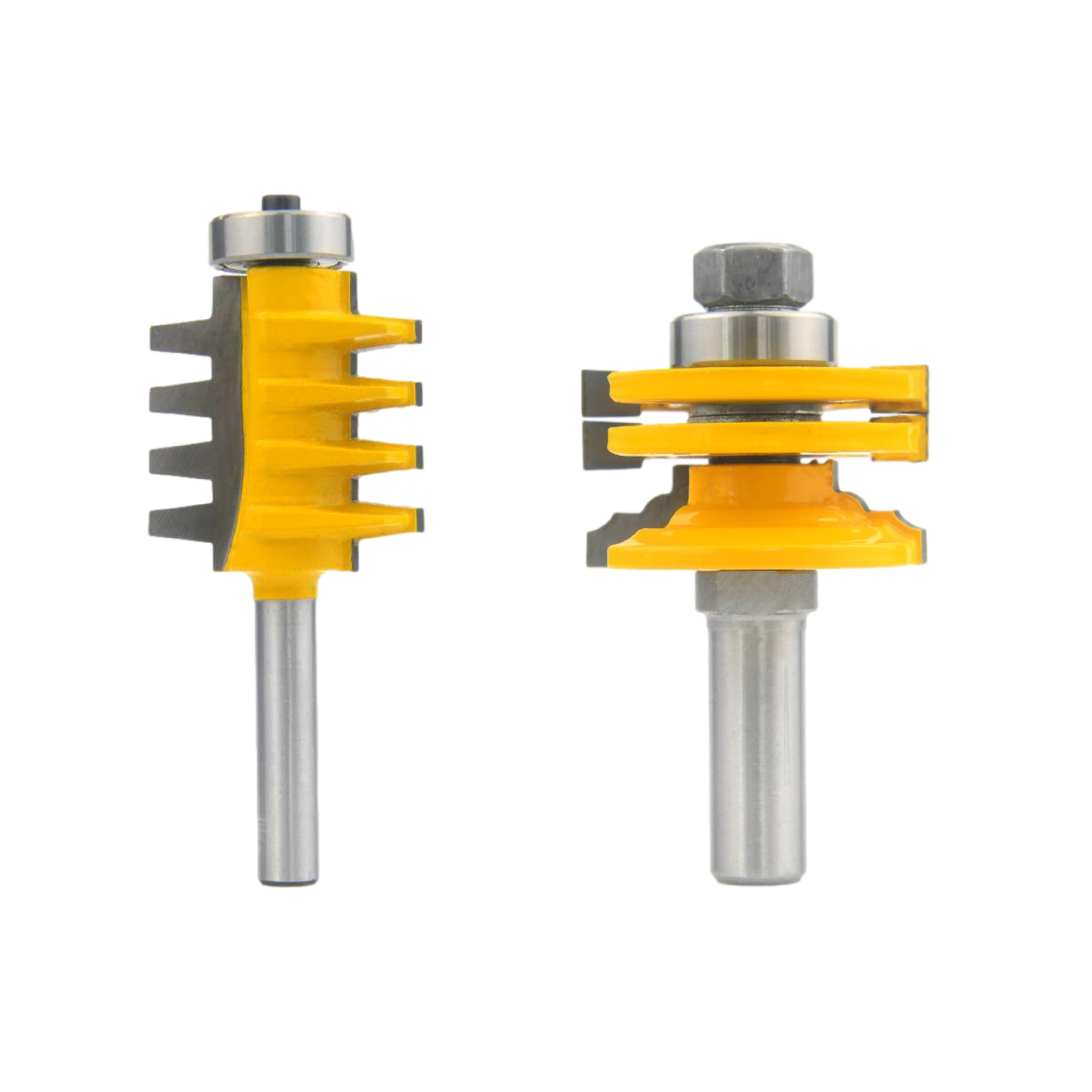 2pc Tenon Joint Router Bits Set Milling Cutter Solid Carbide End Mills