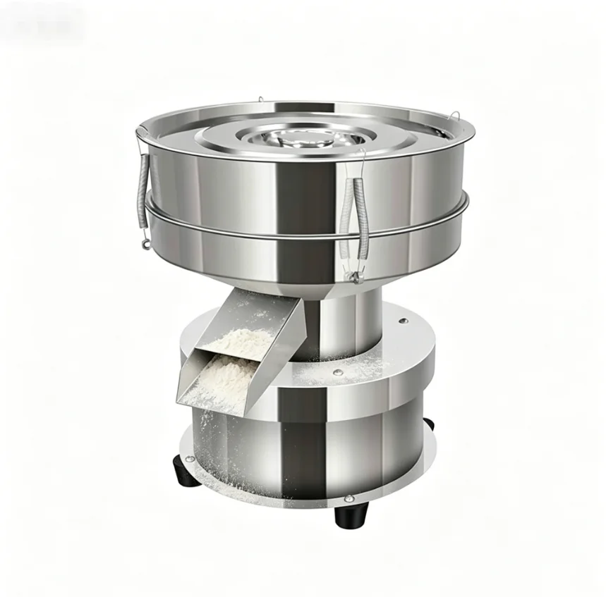 Small Automatic Table Top Sifter Machine for Food Powder Processing | Flour Corn Meal Sweet Potato Starch 100kg/h 1.5kW 220V