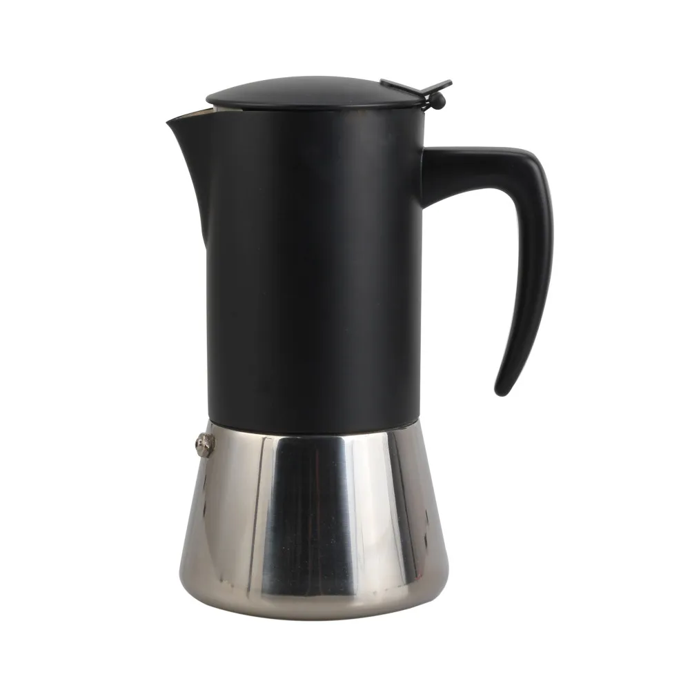 MILANO Stainless Steel Stovetop Espresso Maker - Black 6 Cup | OPEN BOX