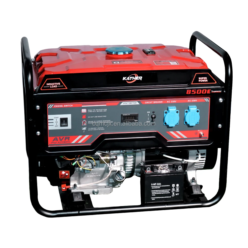 6.5kva 6.5kw 6500w 6500 Watts 50hz/60hz Gasoline Generators Electric Start Open Frame Petrol Generator Ac Generators supplier