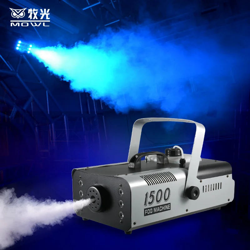1500W DMX LED Smoke Fog Machine With RGB Light for Stage Wedding Party Disco Nightclub Show