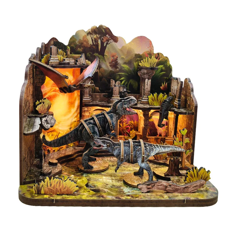 product bakery doll house 3d wooden puzzle  book nook eco friendly diy miniature toys for home decoration-0