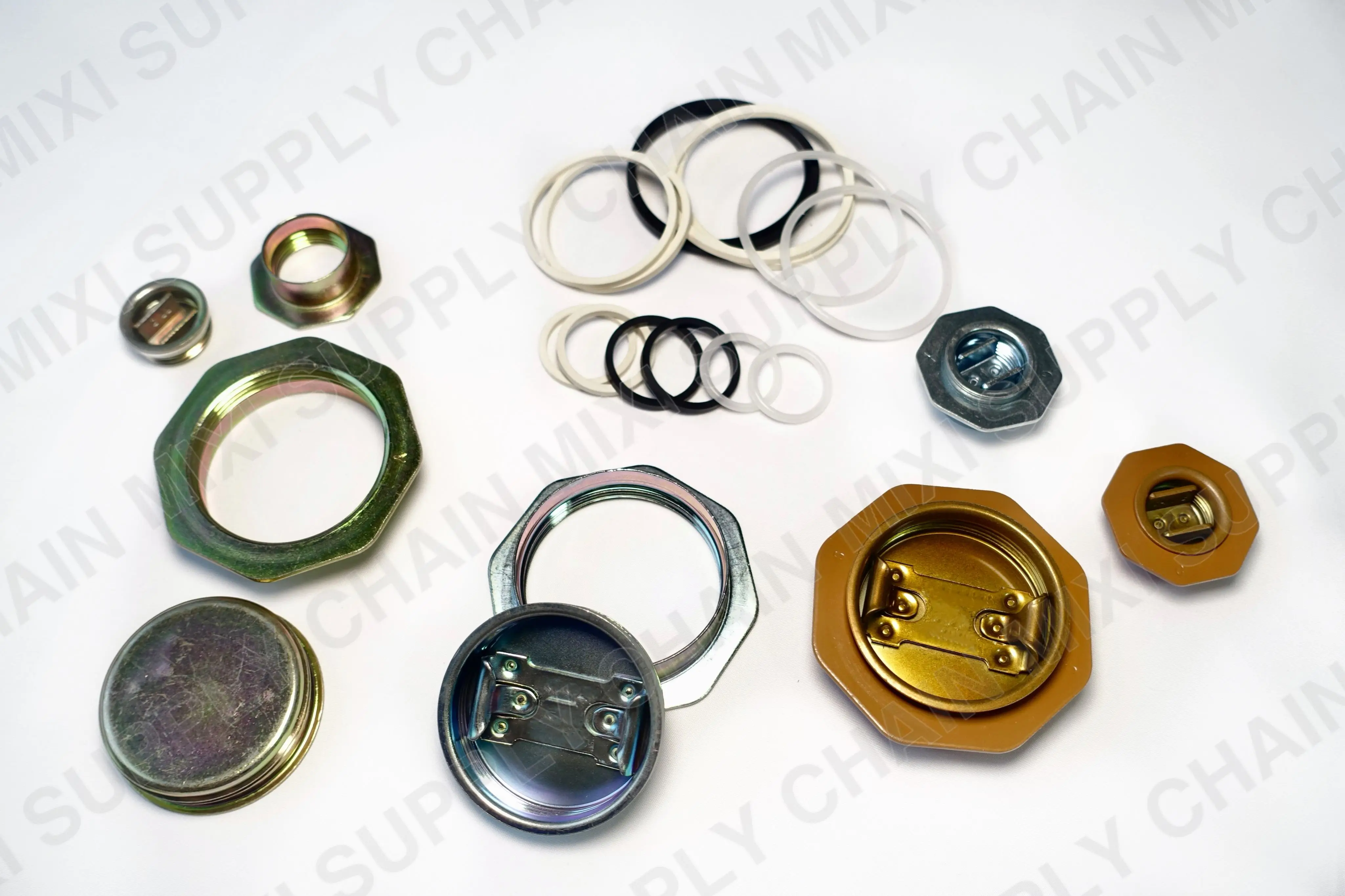 Drum Closure 2 Inch And 3/4 Inch Lacquered Flange And Plug With Gasket