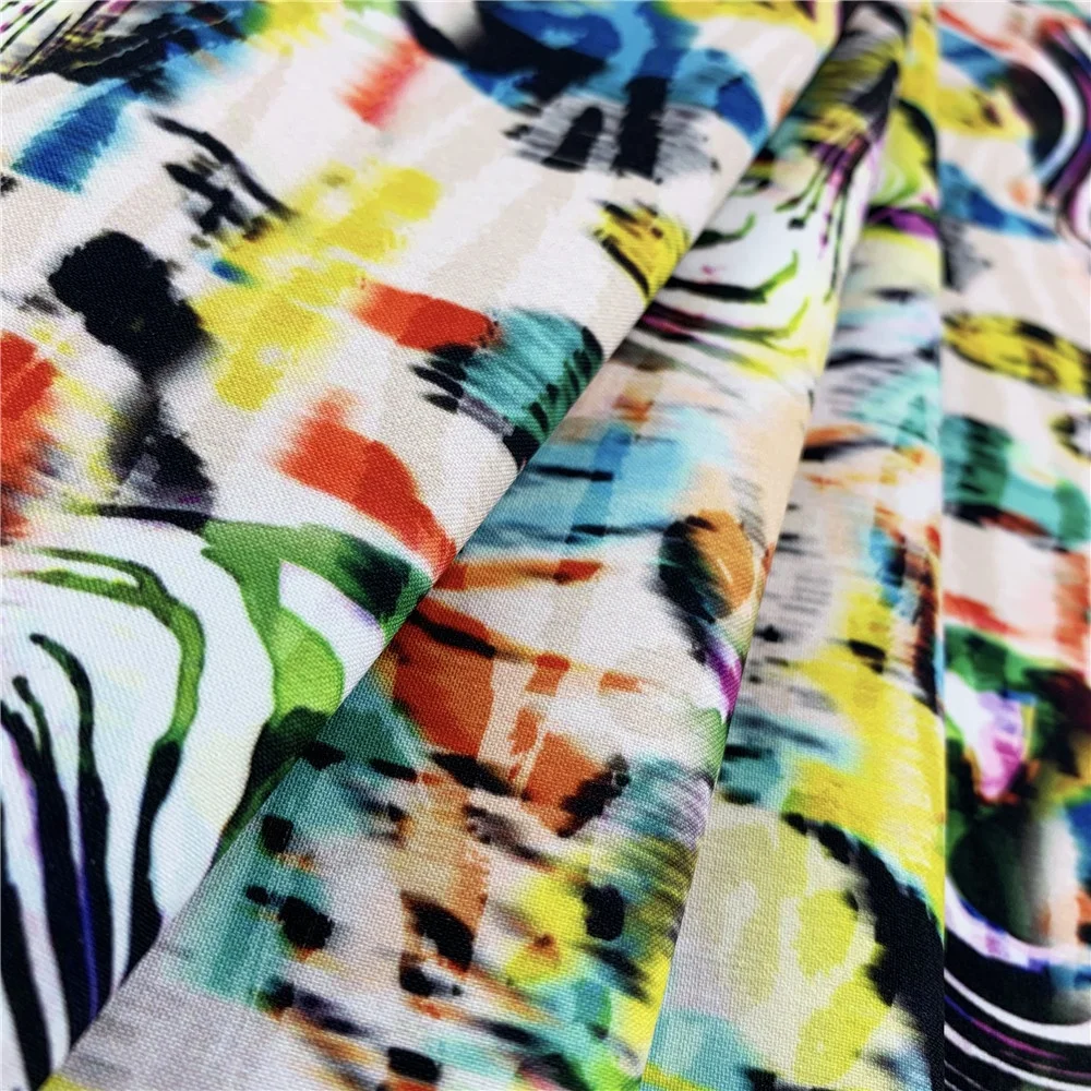 
 Йога ткань, 4-слойная трикотажная ткань на основе лайкры, с принтом на заказ  