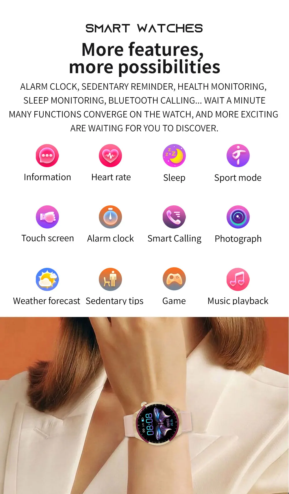 Kalobee SK6 Mini Smart Fashion Watch