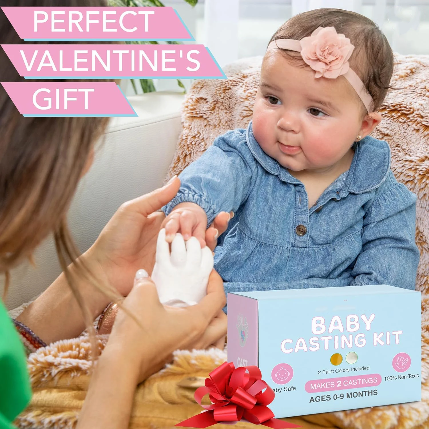 2025 Baby Keepsake Hand Casting Kit Plaster Hand Molding Casting Kit  Baby Casting Kit for First Birthday