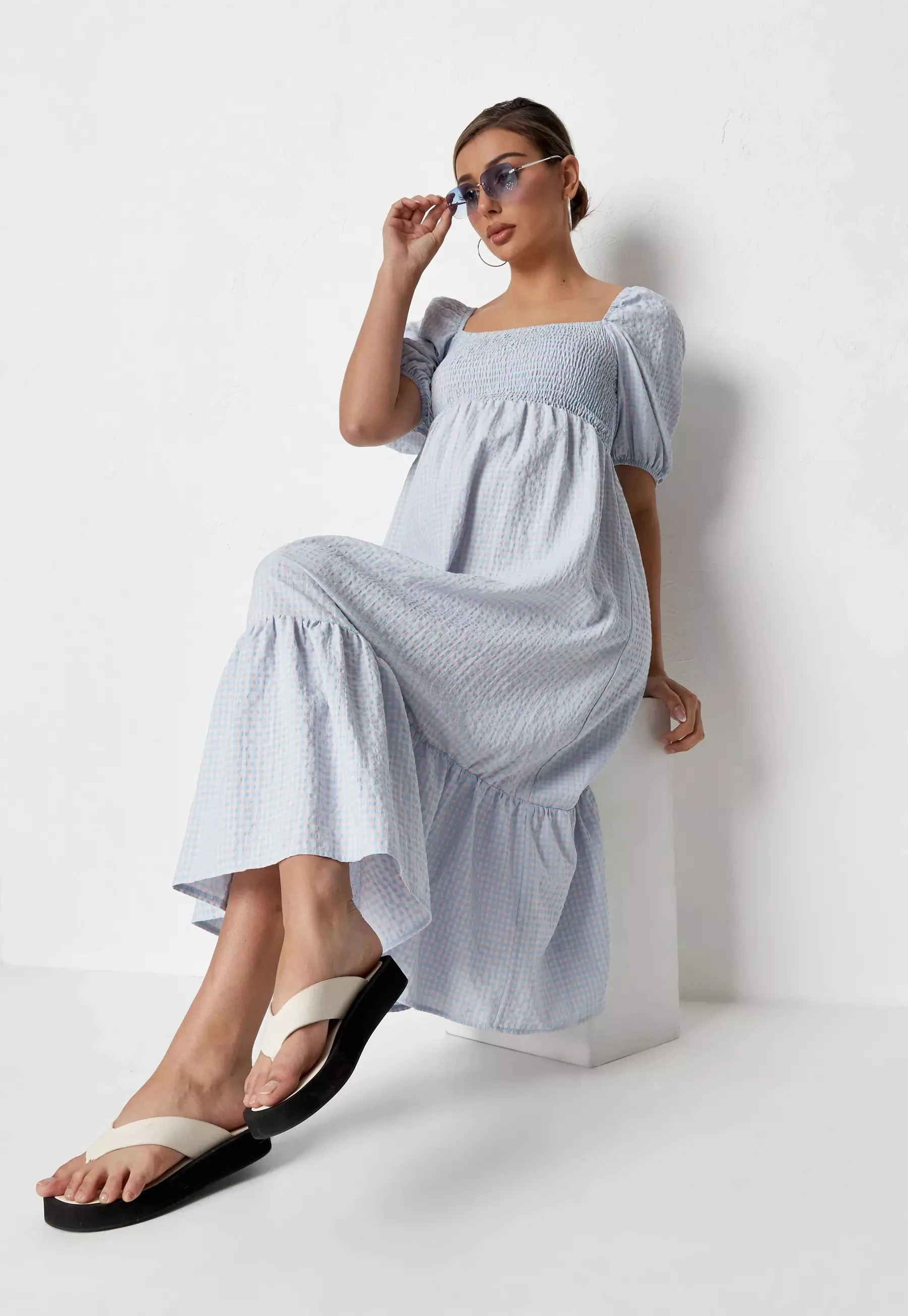 2022 Summer Plain Blue Gingham Pleated Shirred Women Pregnancy Maxi Long Maternity  Casual Dresses - Buy Pregnant Dress For Women,Maxi Maternity Dress,Antumn  Blue Gingham Shirred Maternity Dresses Product on Alibaba.com