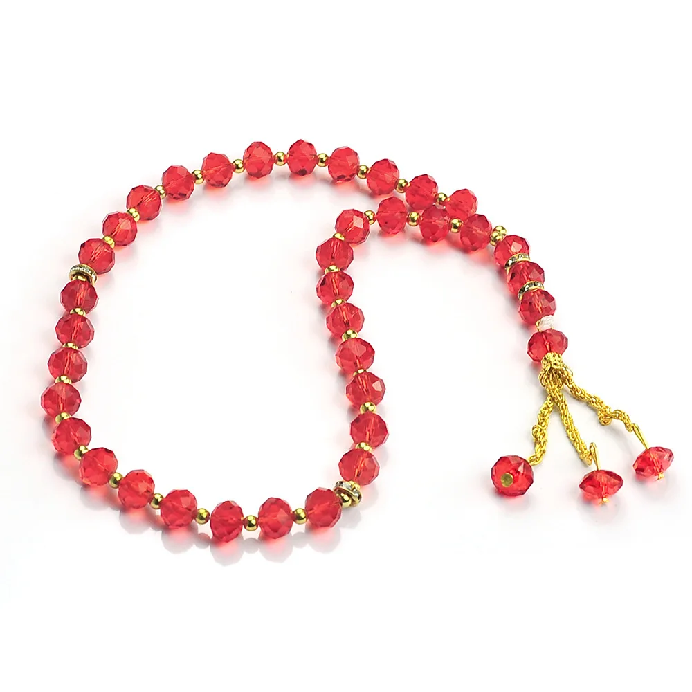 30pcs Beads 10MM Crystal Hand String Islamic Rosary Beads Saudi UAE Muslim Prayer Worship Beads Jewelry