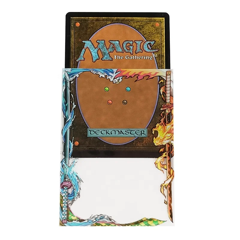 Custom Borders Clear Printed Tcg Card Sleeves Yugioh Art Card Sleeves MTG  Game Card Printing Protector Sleeves