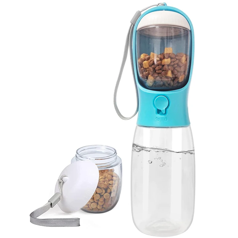 Переносная собачья бутылка для воды с контейнером еды дорожное домашнее животное щенка кролика принадлежности пеших прогулок