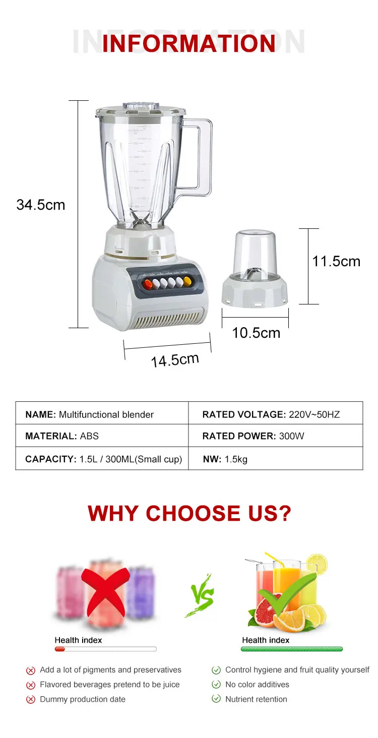 Food Processor Heavy Duty Carrot Juicer Extractor Machine Blade Juicers