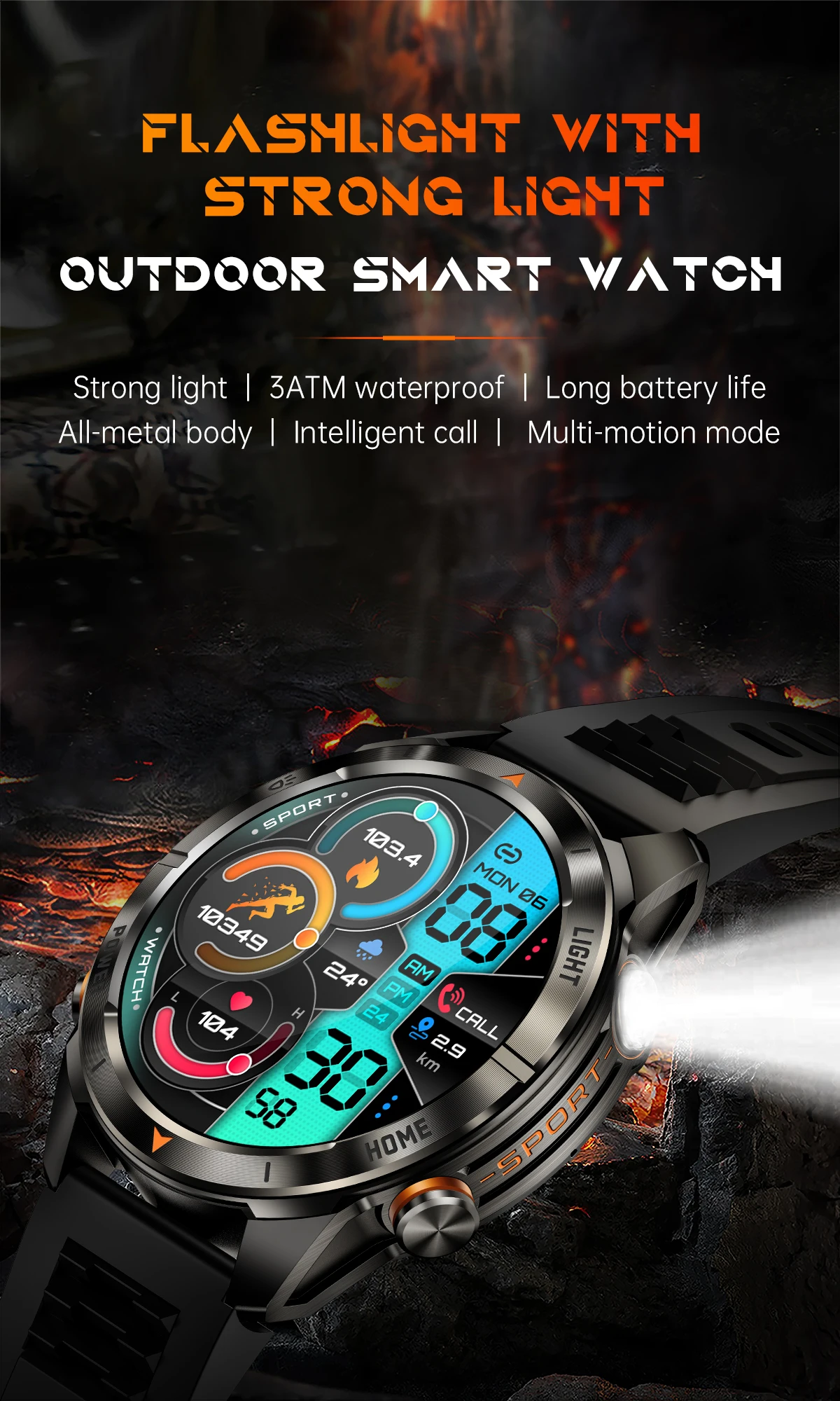 Welcome OEM Order, Factory Whole Selling 2025 Kt80 Men Fitness Tracker Smartwatch With Flashlight Bt Call 1.46inch Screen Waterproof 515 Mah Sports Relojes Smart Watch - Buy Smart Watch With Flashlight relojes Smart Watch 2025 smart Watch For Men Fitness Tracker Smartwatch Men Smart Watch