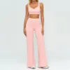 7028 Pantalon à manches longues 7028-2 Pantalon à jambes larges - Rose pêche
