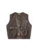 Brown Leather Vest